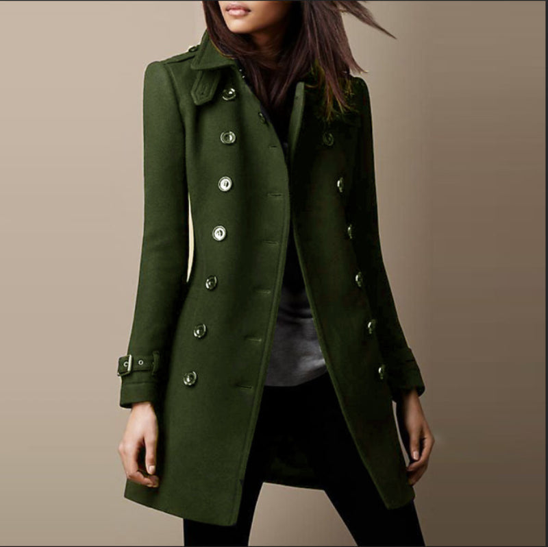Simple And Fashionable Woolen Coat For Women