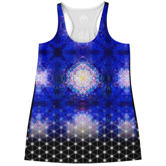 Intrinsic Starseed Flowy Racerback Tank Top | Cosmic Geometry Edition