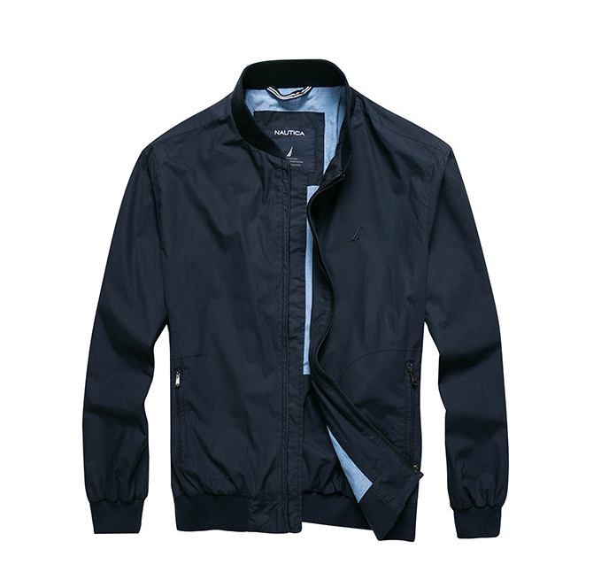 Spring Autumn Men's Casual Jacket with Stand Collar