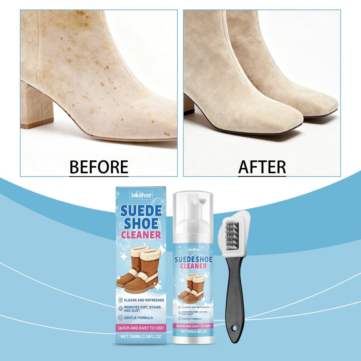 Suede Shoe Cleaning Set 1 0 0ml Bottle-1 Brush-box