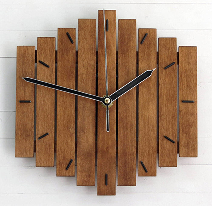 Rural Pastoral European-style Wooden Wall Clock Creative Retro Living Room Clock