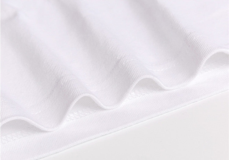 White Printed T-Shirt - Bangtan Design
