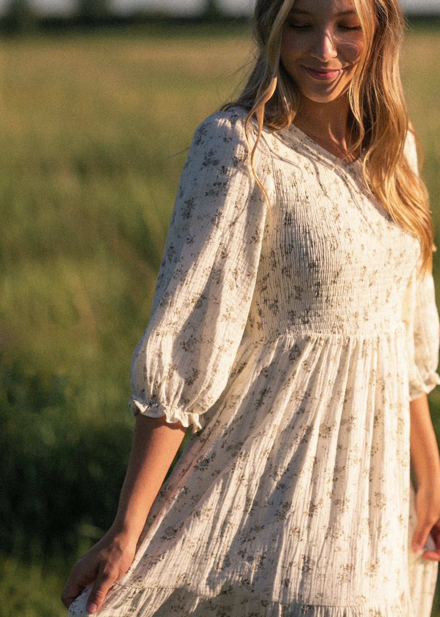 Flora Smocked Midi Dress