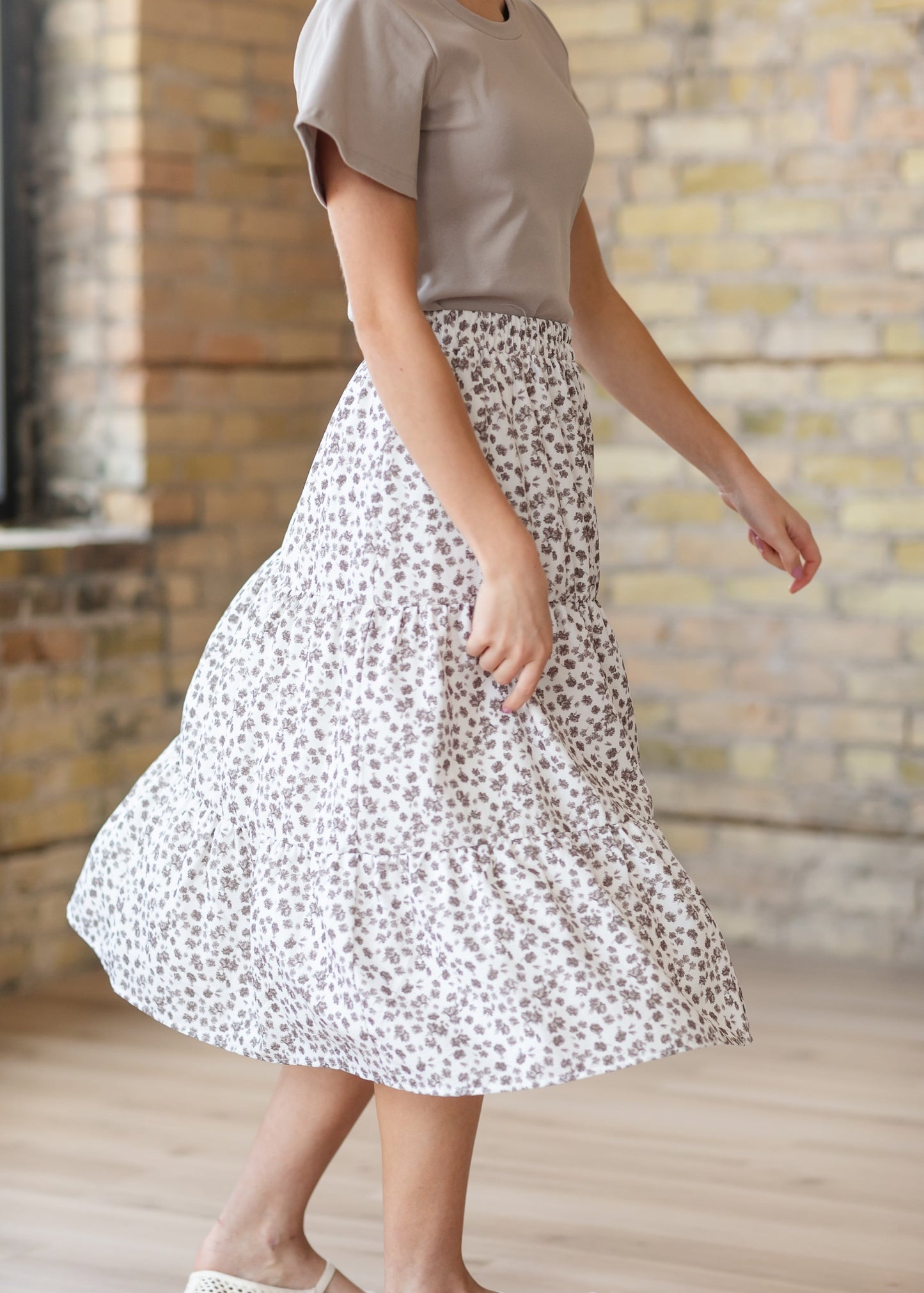 Harlow Tiered Floral Midi Skirt - FINAL SALE