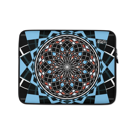 Quantum Bloom Laptop Sleeve | Mystic Sacred Geometry Design