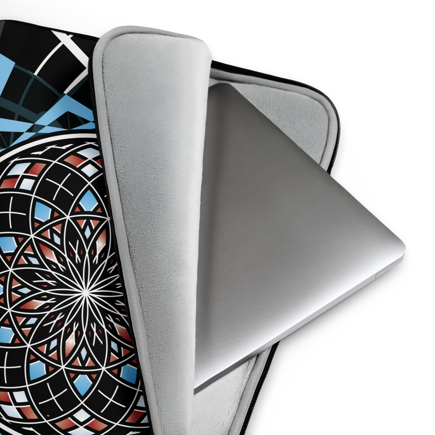 Quantum Bloom Laptop Sleeve | Mystic Sacred Geometry Design