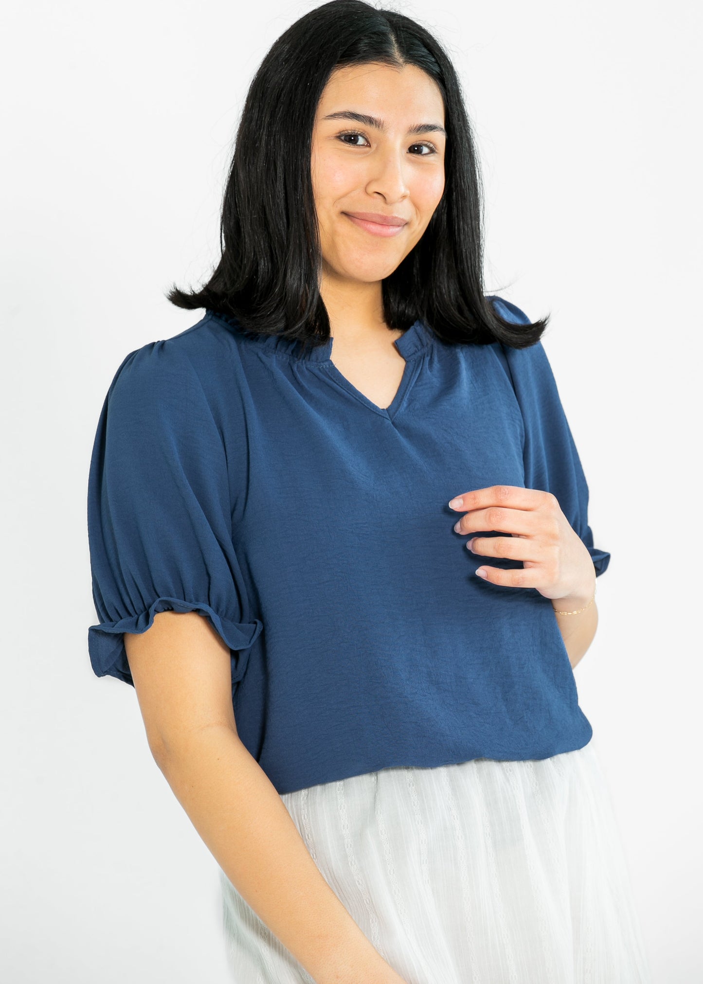 Laurel V-neck Short Sleeve Top - FINAL SALE