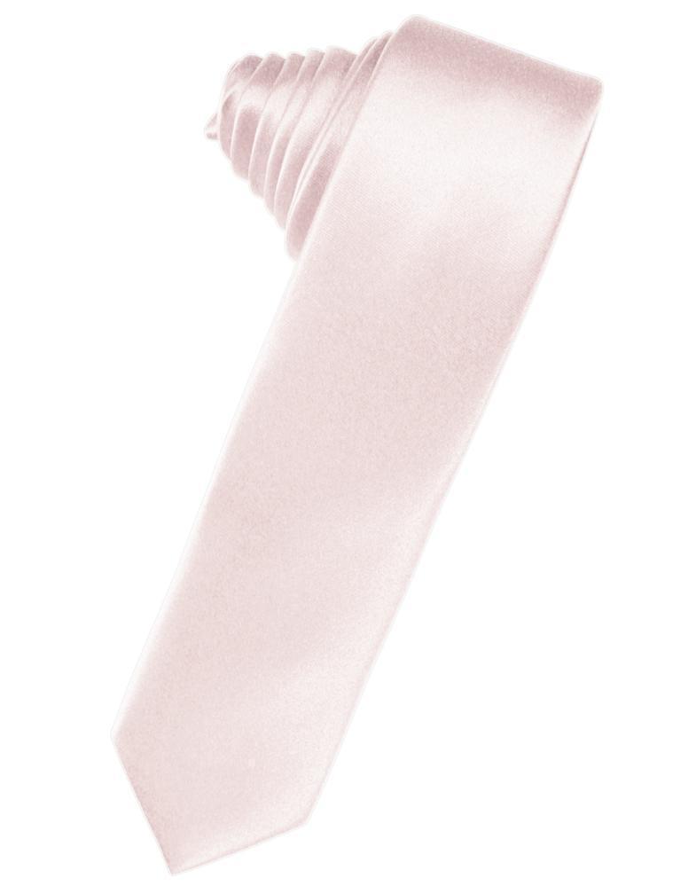 Luxury Satin Skinny Necktie Self Tie