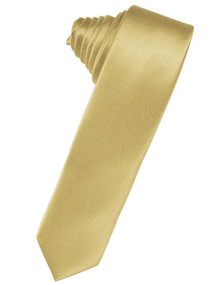 Luxury Satin Skinny Necktie Self Tie