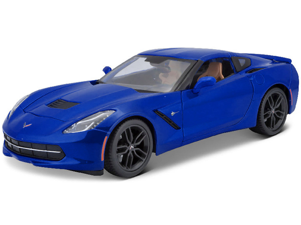 2014 Chevrolet Corvette Stingray C7 Z51 Blue Metallic 1/18 Diecast Model Car by Maisto