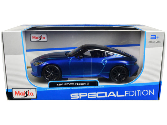 2023 Nissan Z Blue Metallic with Black Top "Special Edition" Series 1/24 Diecast Model Car by Maisto