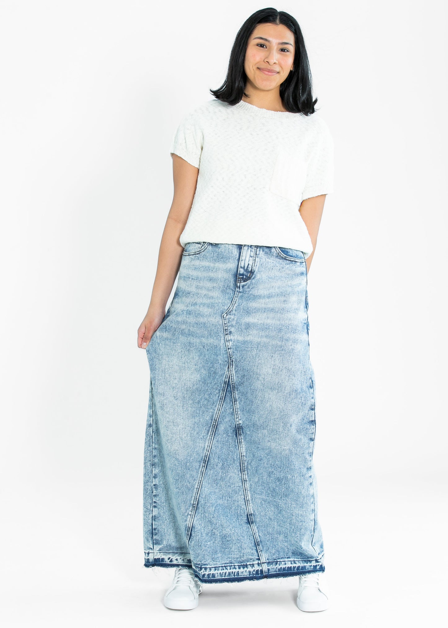 Mina Denim Maxi Skirt