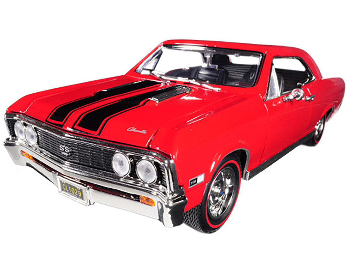 1967 Chevrolet Chevelle SS 396 Red with Black Stripes 1/18 Diecast Model Car by Motormax