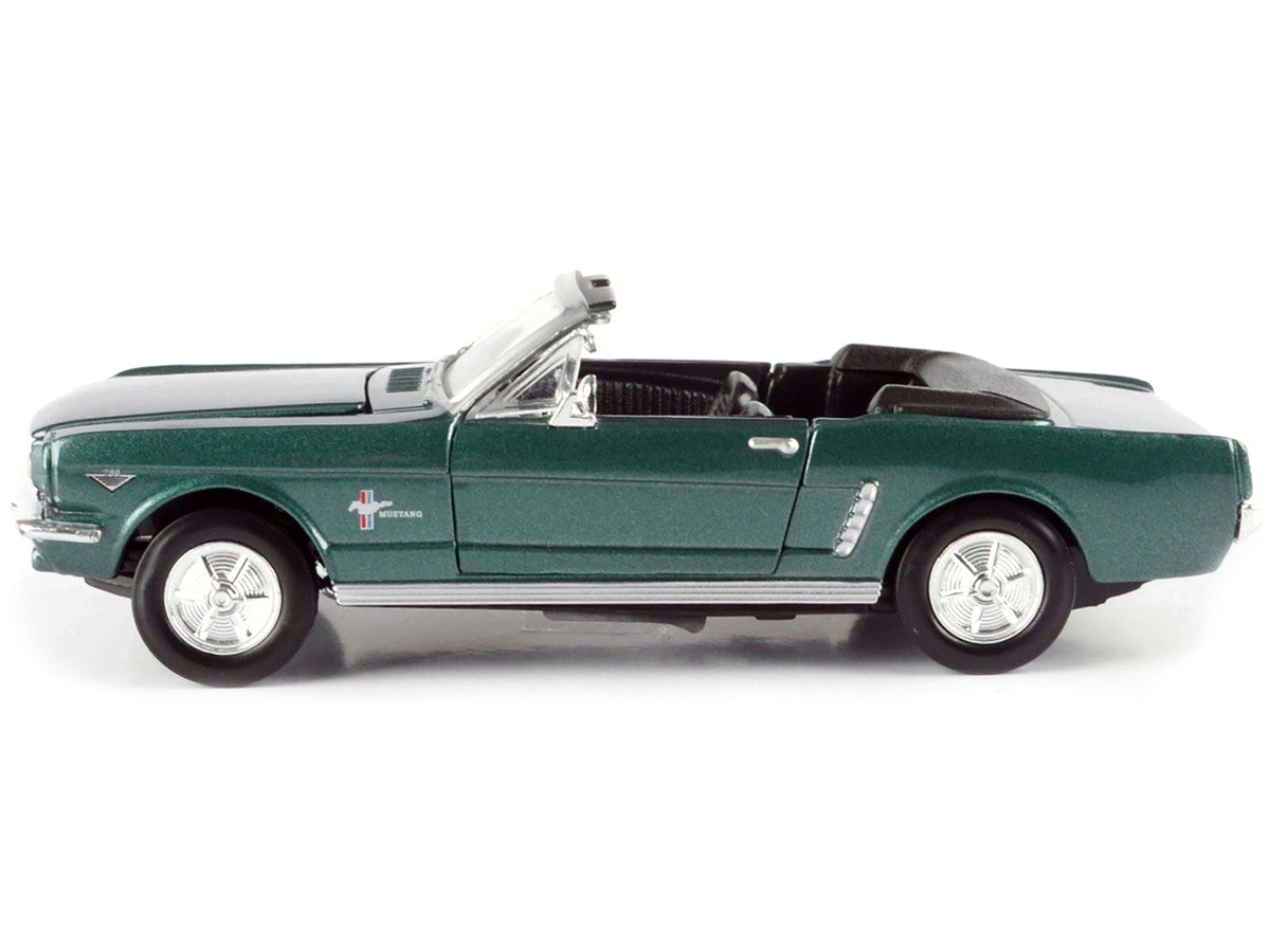 1964 1/2 Ford Mustang Convertible Green Metallic 1/24 Diecast Model Car by Motormax