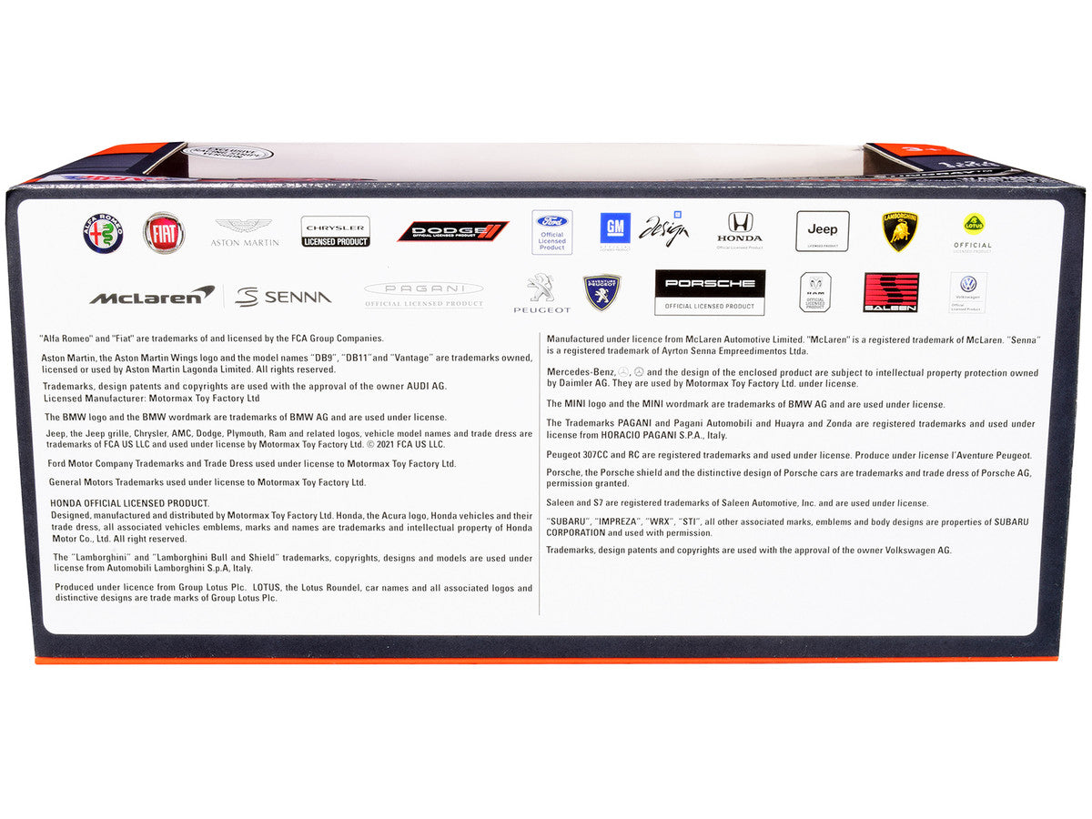 2020 Chevrolet Corvette C8 Stingray Blue with Silver Racing Stripes "Timeless Legends" 1/24 Diecast Model Car by Motormax