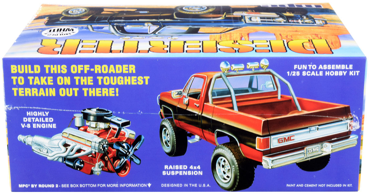 Skill 2 Model Kit 1984 GMC Pickup Truck (Molded in White) "Deserter" 1/25 Scale Model by MPC