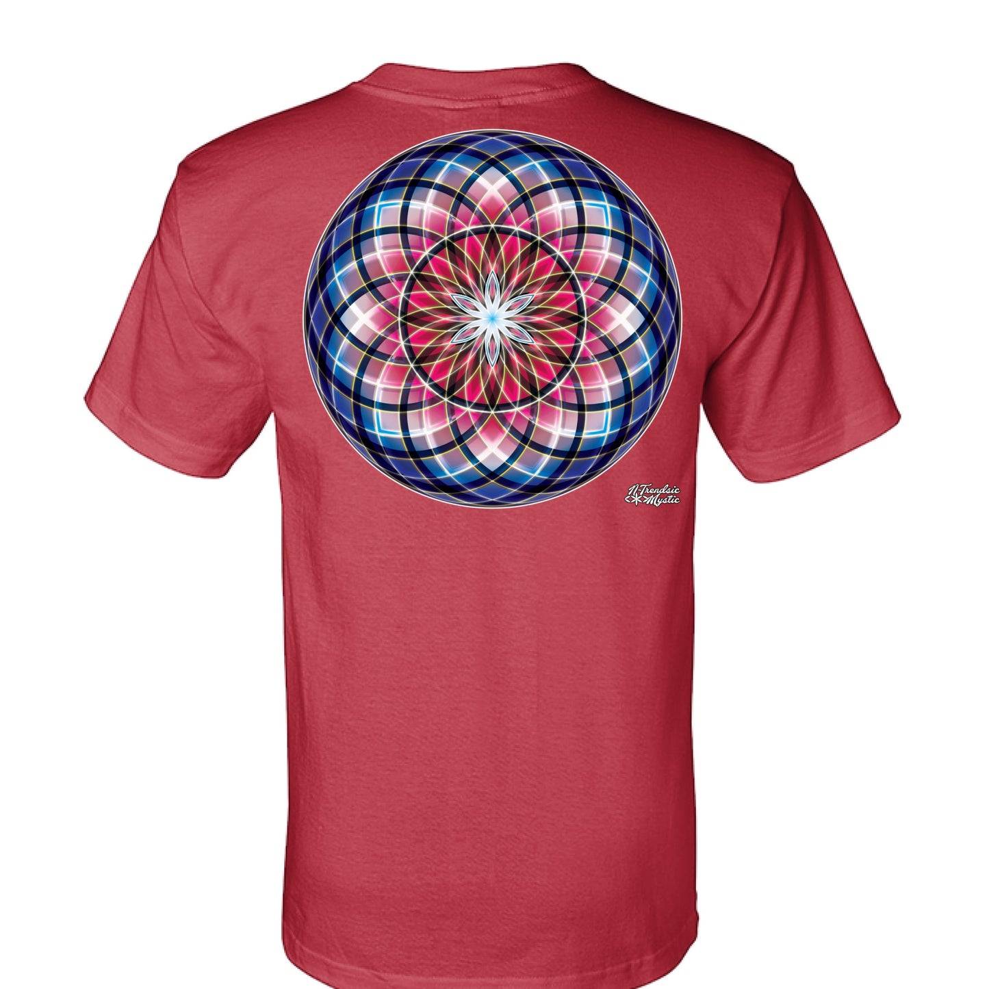 Blood Moon Sacred Geometry T-Shirt | Red Variant Tee | NTrendSic Mystic Streetwear Shirt