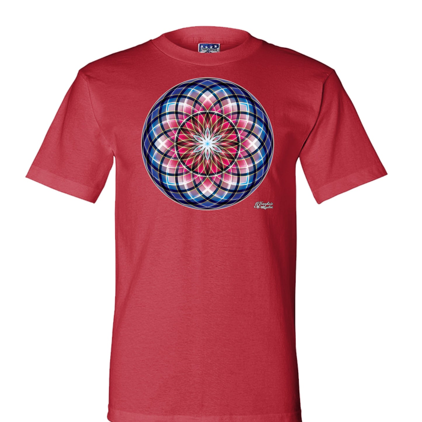 Blood Moon Sacred Geometry T-Shirt | Red Variant Tee | NTrendSic Mystic Streetwear Shirt