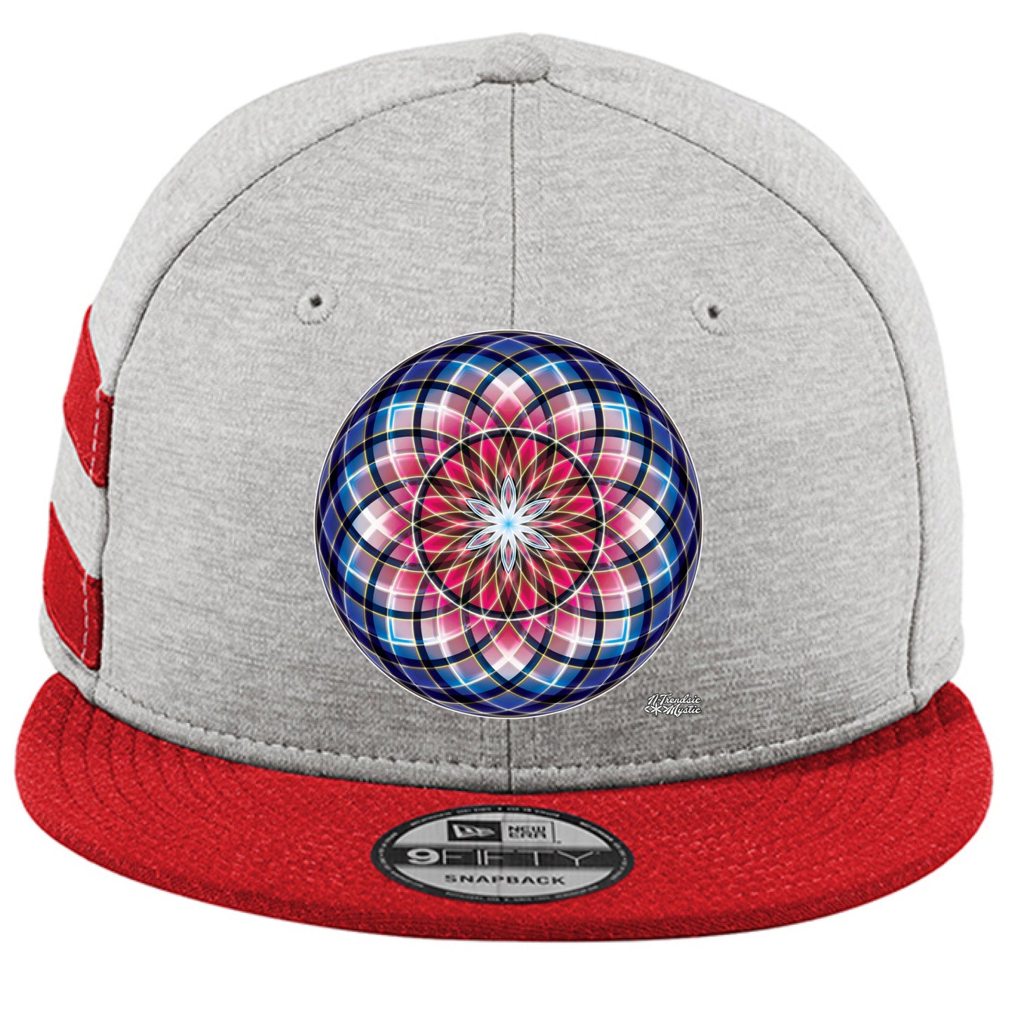 Blood Moon Sacred Geometry Snapback Hat | Red Variant | New Era NE408 Streetwear Cap