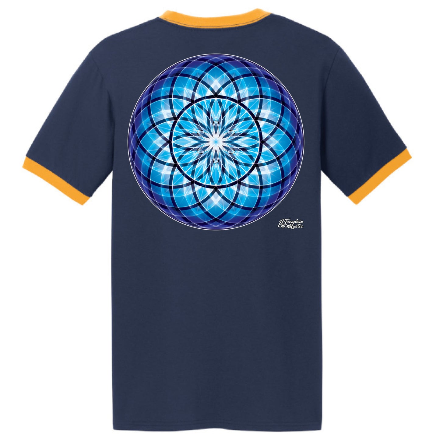 Deep Blue Visions Sacred Geometry Tee | NTrendSic Mystic T-Shirt