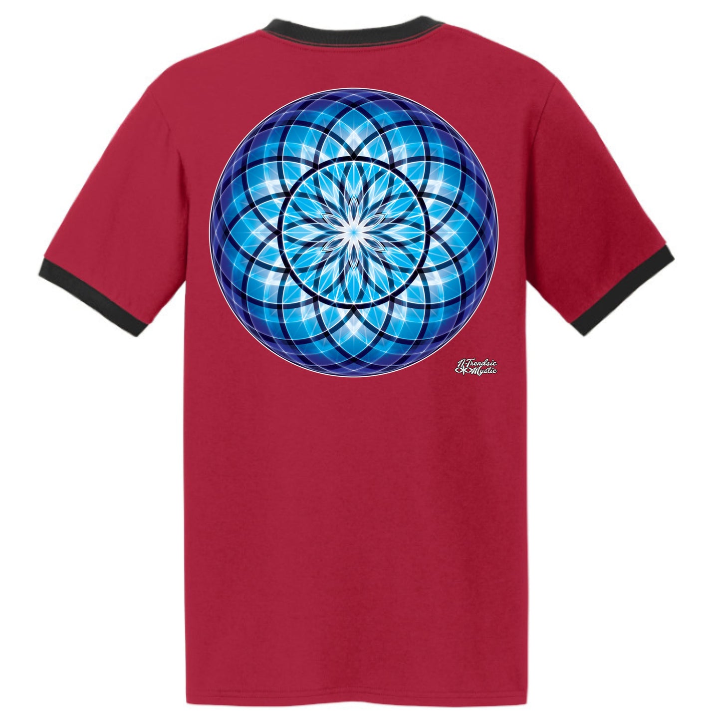 Deep Blue Visions Sacred Geometry Tee | NTrendSic Mystic T-Shirt