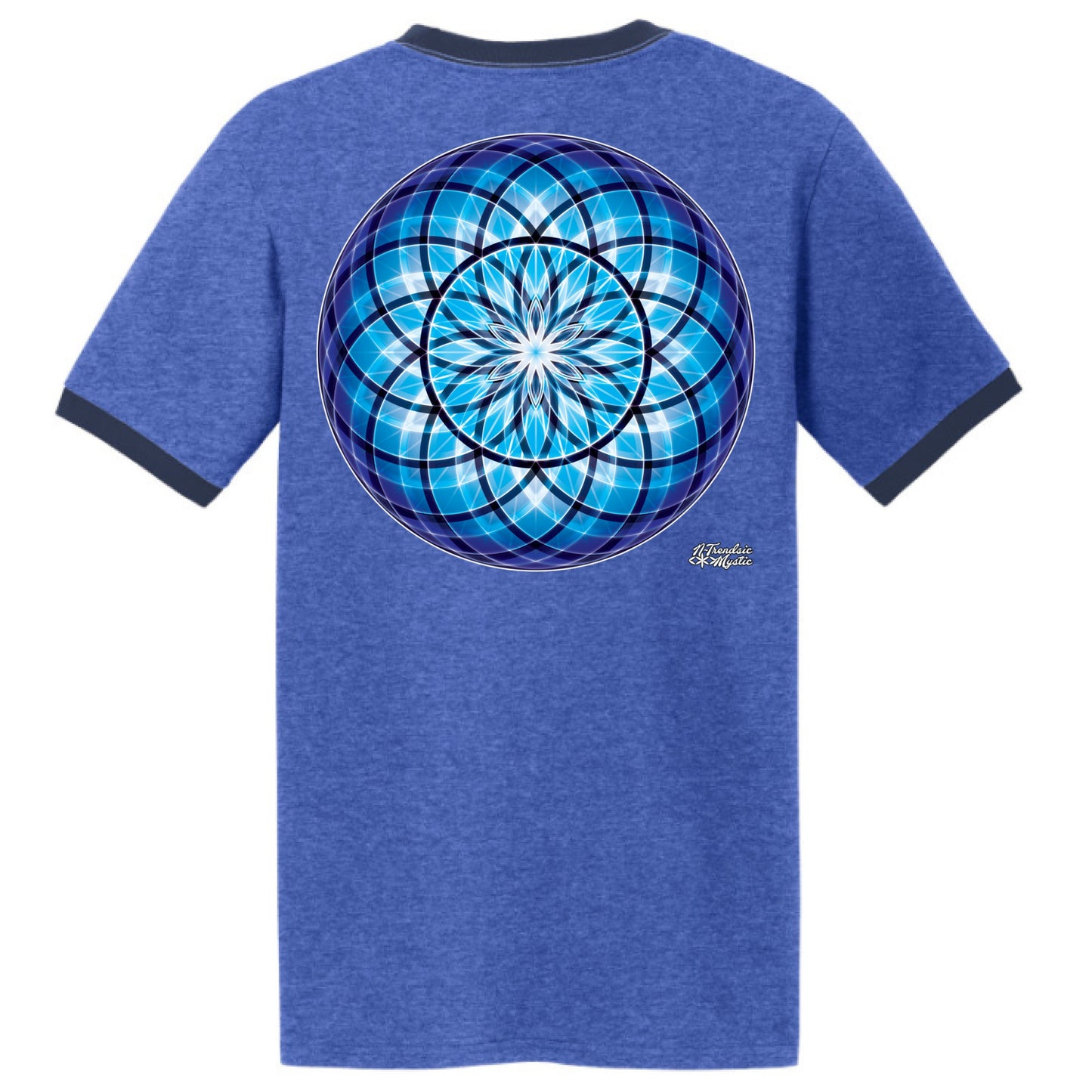 Deep Blue Visions Sacred Geometry Tee | NTrendSic Mystic T-Shirt