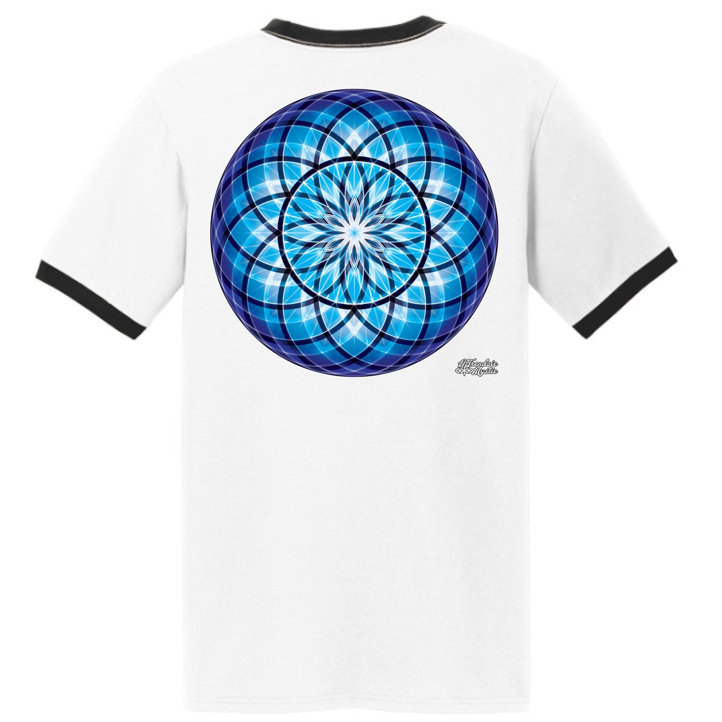 Deep Blue Visions Sacred Geometry Tee | NTrendSic Mystic T-Shirt