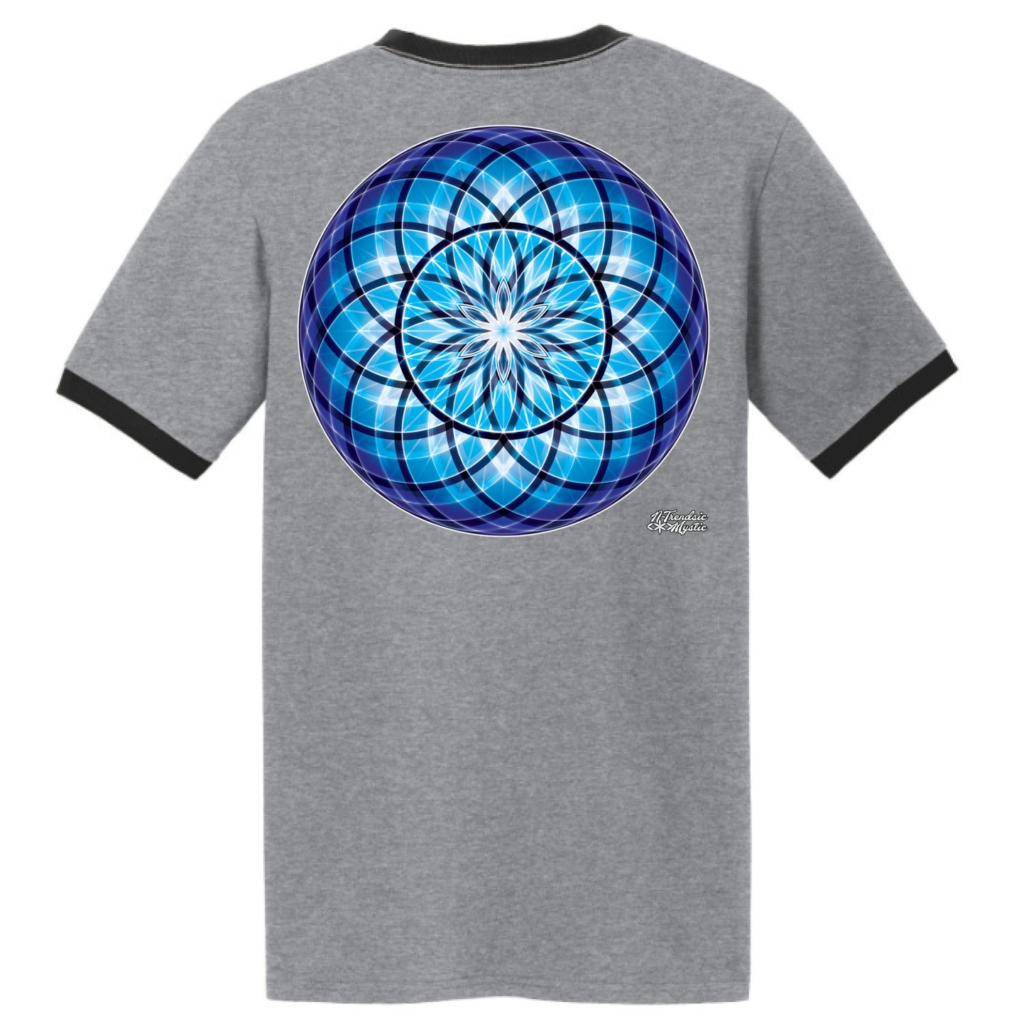 Deep Blue Visions Sacred Geometry Tee | NTrendSic Mystic T-Shirt