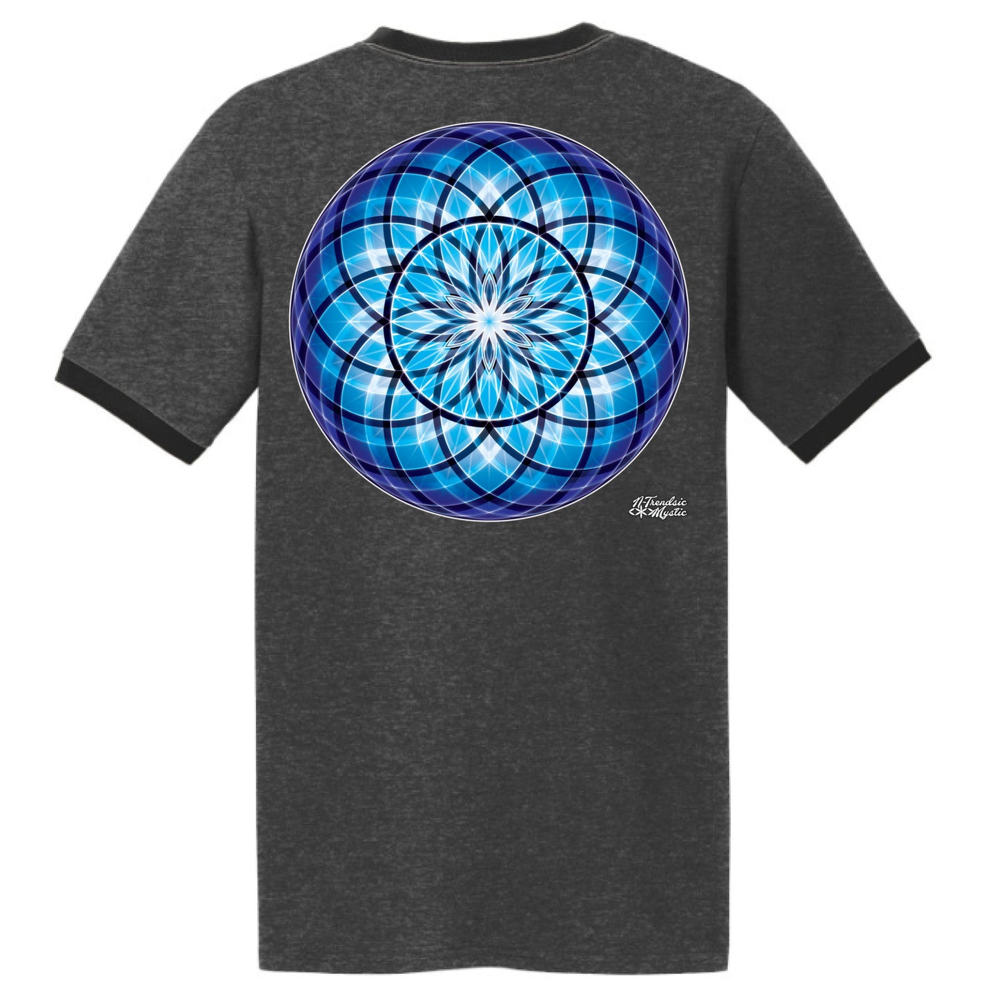 Deep Blue Visions Sacred Geometry Tee | NTrendSic Mystic T-Shirt