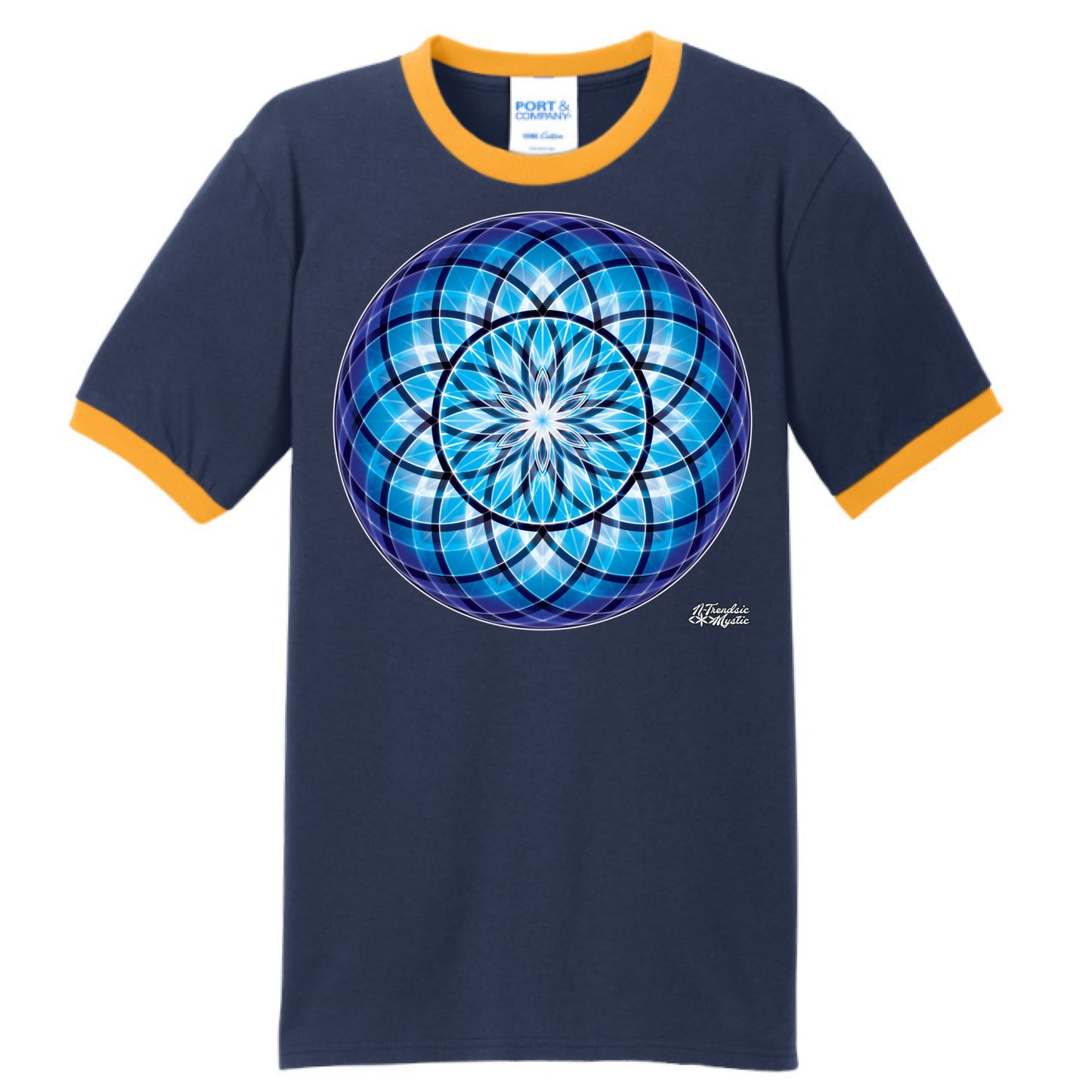 Deep Blue Visions Sacred Geometry Tee | NTrendSic Mystic T-Shirt