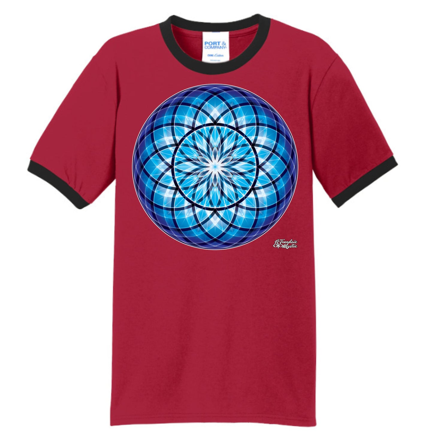 Deep Blue Visions Sacred Geometry Tee | NTrendSic Mystic T-Shirt