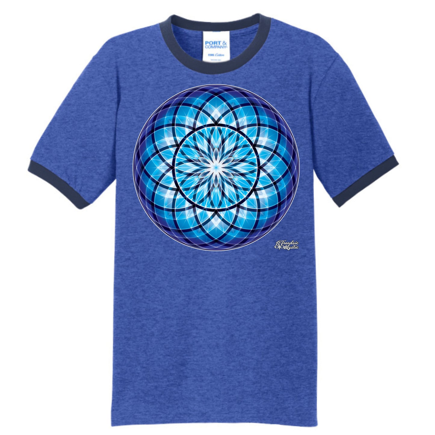 Deep Blue Visions Sacred Geometry Tee | NTrendSic Mystic T-Shirt