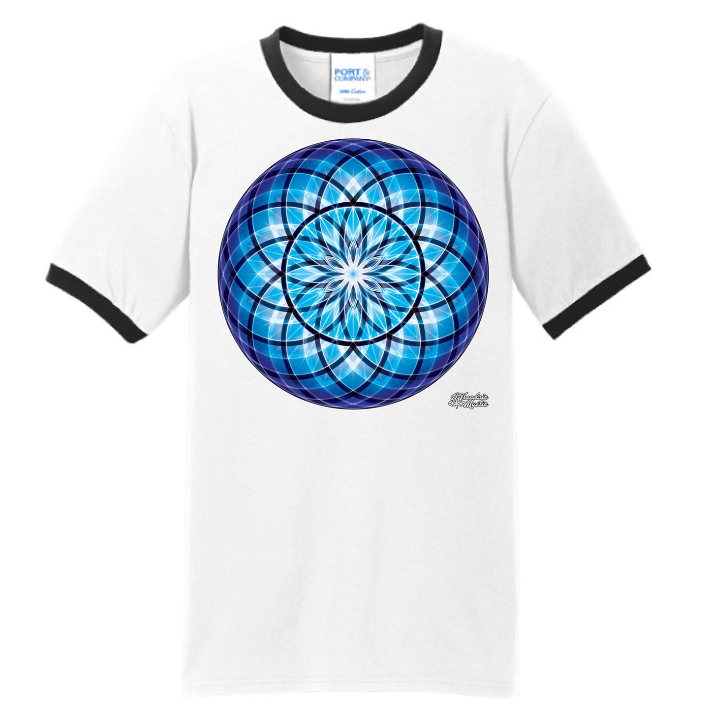 Deep Blue Visions Sacred Geometry Tee | NTrendSic Mystic T-Shirt
