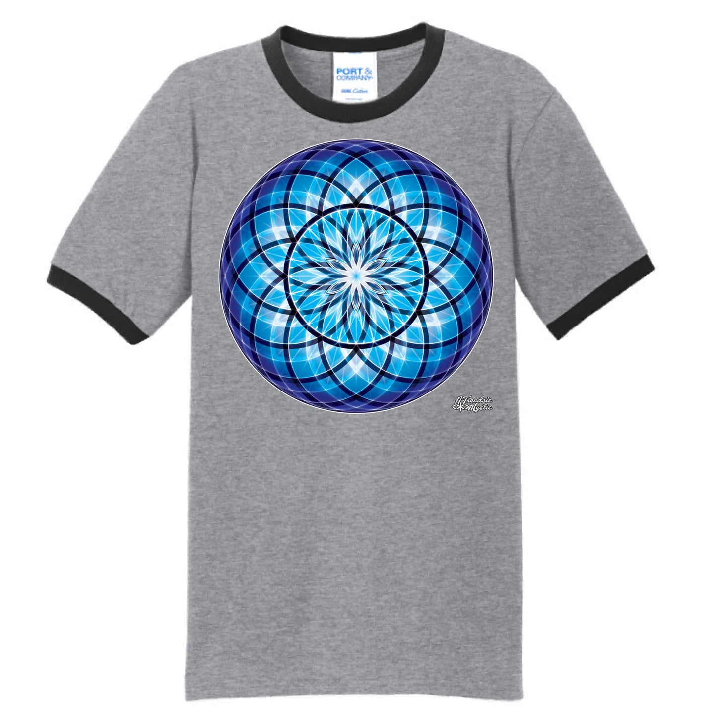 Deep Blue Visions Sacred Geometry Tee | NTrendSic Mystic T-Shirt