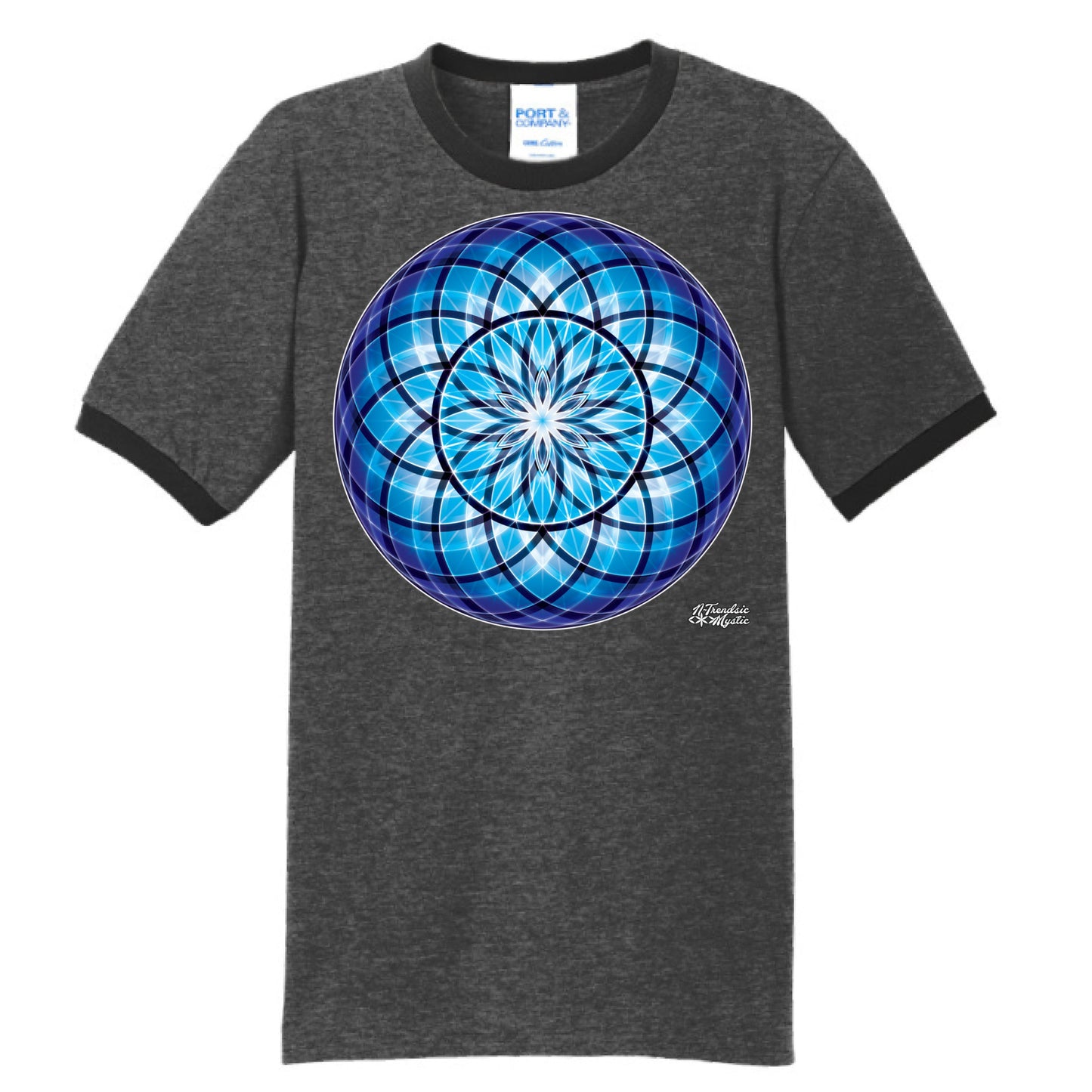 Deep Blue Visions Sacred Geometry Tee | NTrendSic Mystic T-Shirt