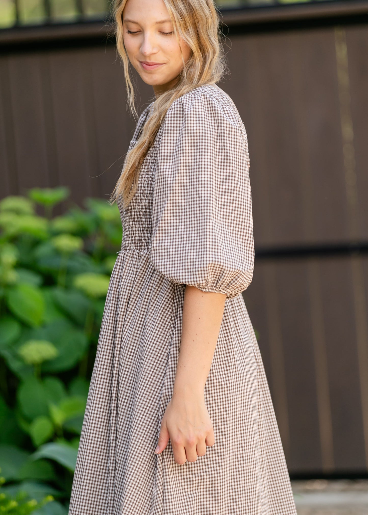 Kayleen Gingham Maxi Dress