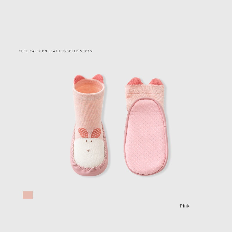 Toddler Walking Socks, Floor Shoe Socks, Cartoon Cute Baby Anti-slip Walking Shoes