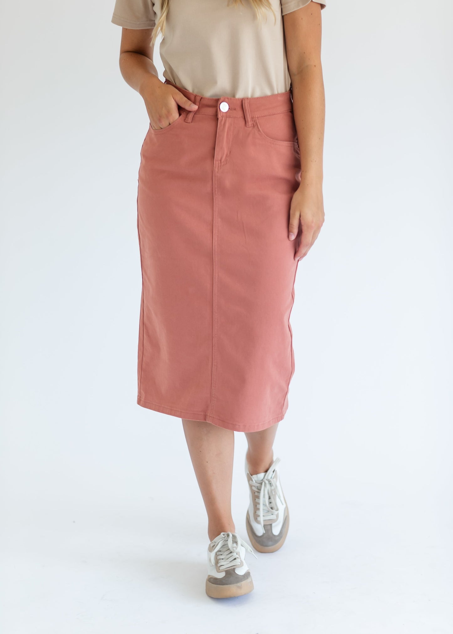 Remi Denim Midi Skirt