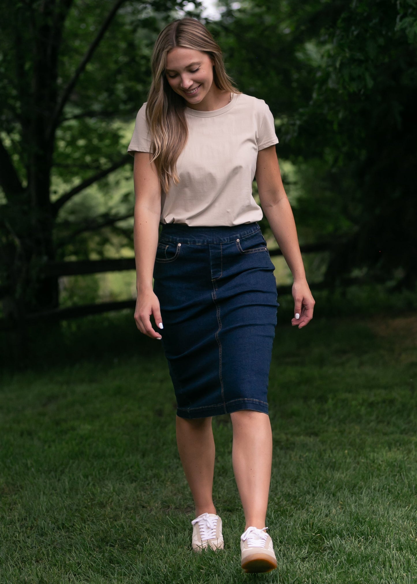 Sandra Denim Midi Skirt