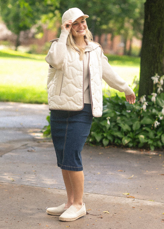 Sandra Denim Midi Skirt