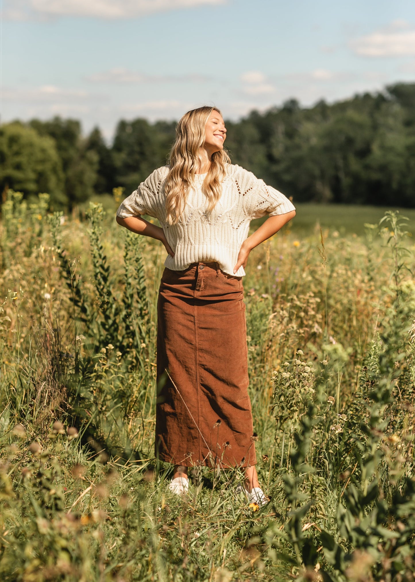 Stella Denim Maxi Skirt