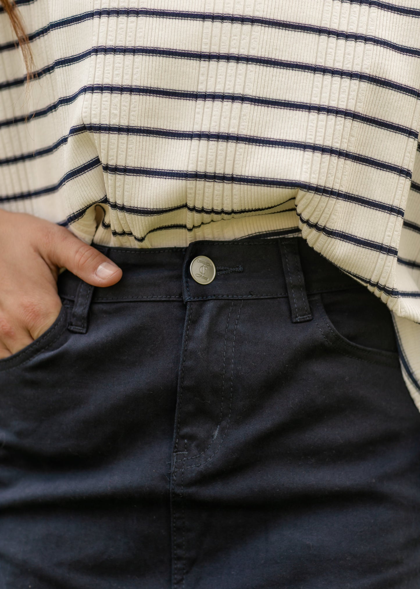 Stella Navy Maxi Denim Skirt