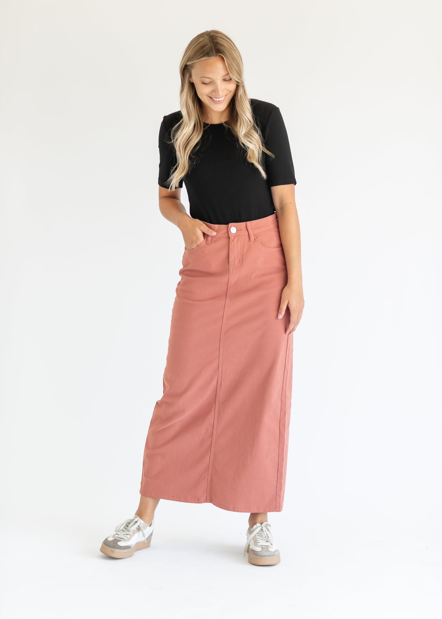 Stella Denim Maxi Skirt