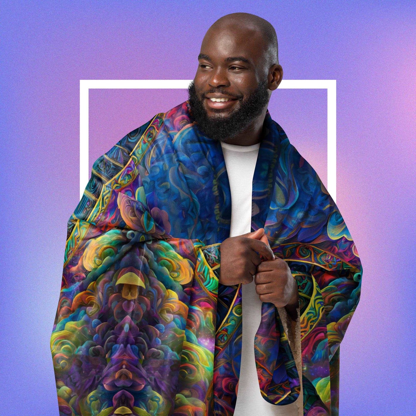 Blue Avian | Sherpa Blanket