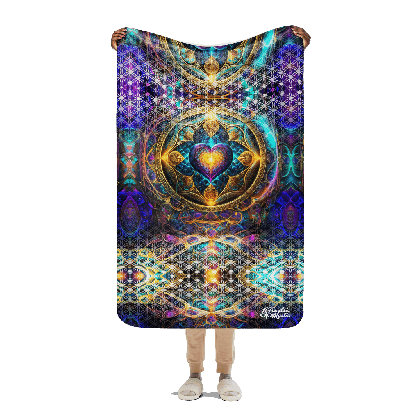 Mystic Euphony Sacred Heart Sherpa Blanket