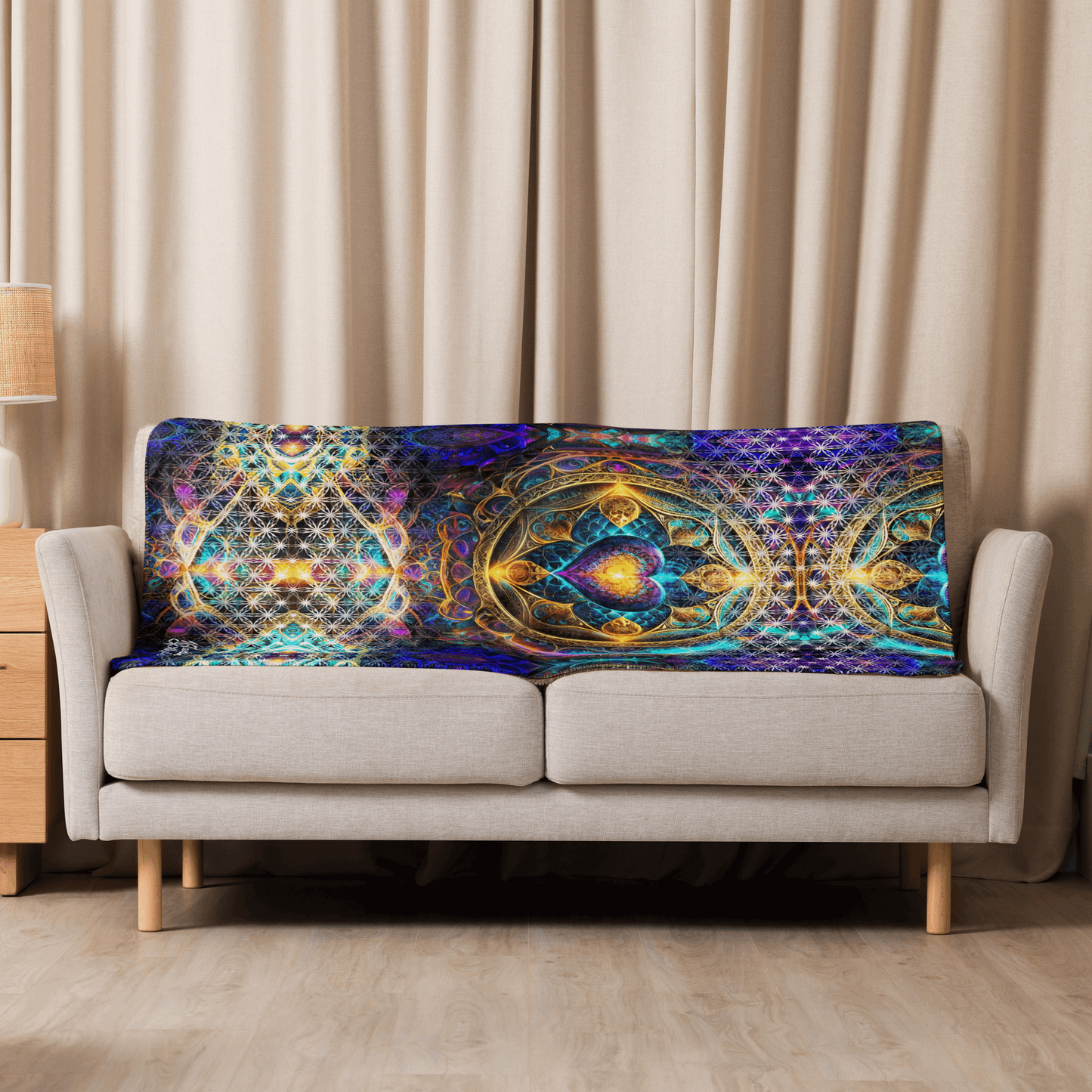 Mystic Euphony Sacred Heart Sherpa Blanket