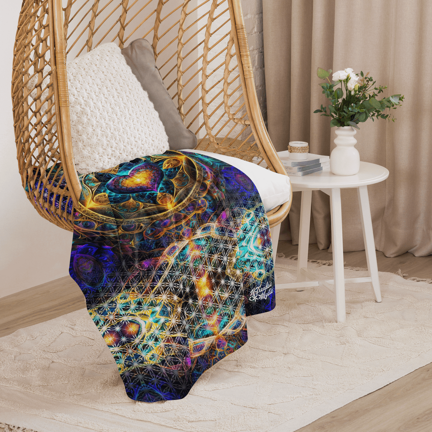 Mystic Euphony Sacred Heart Sherpa Blanket