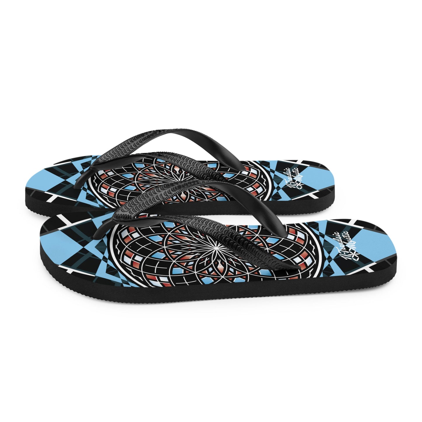 Quantum Bloom Flips | Unisex Flip-Flops