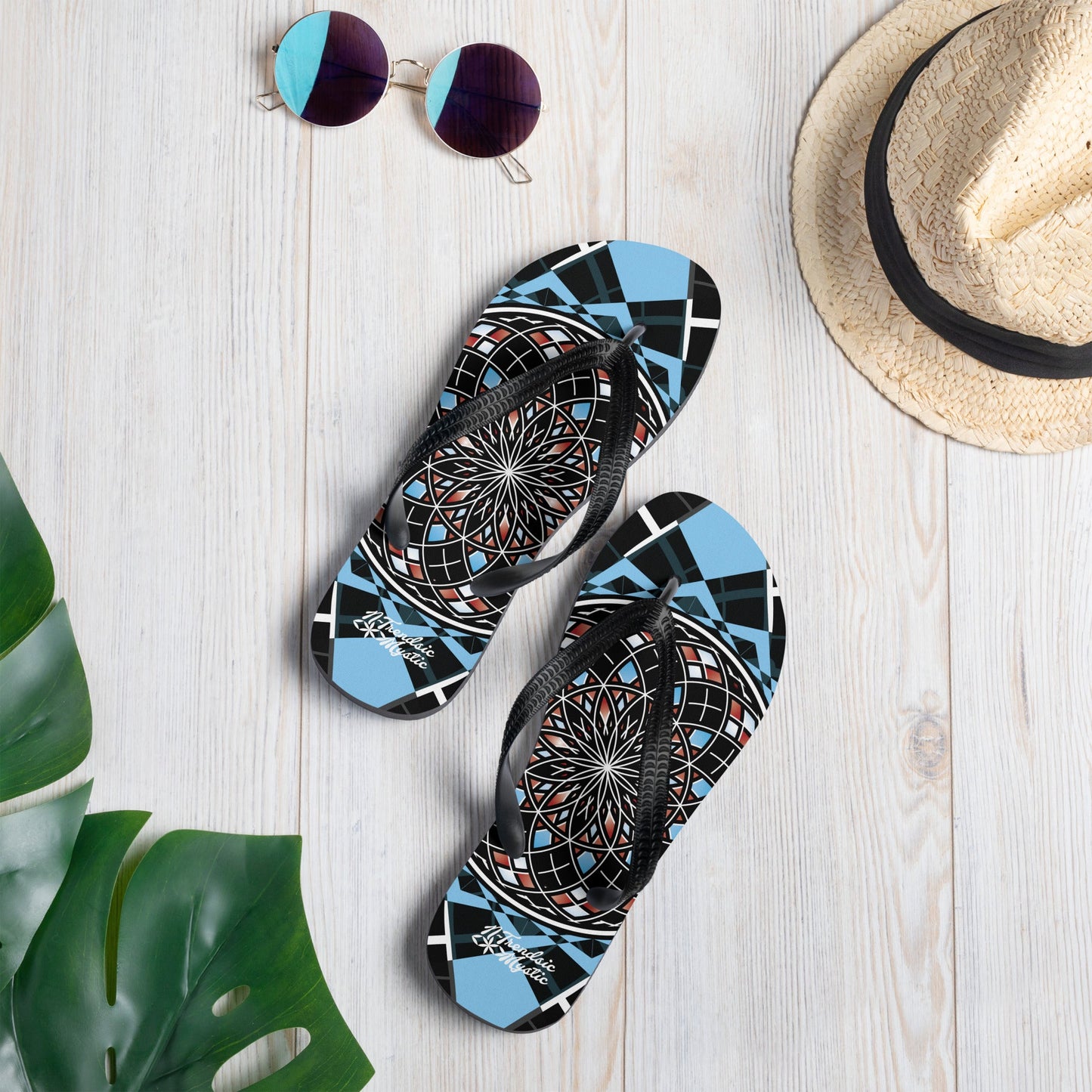 Quantum Bloom Flips | Unisex Flip-Flops