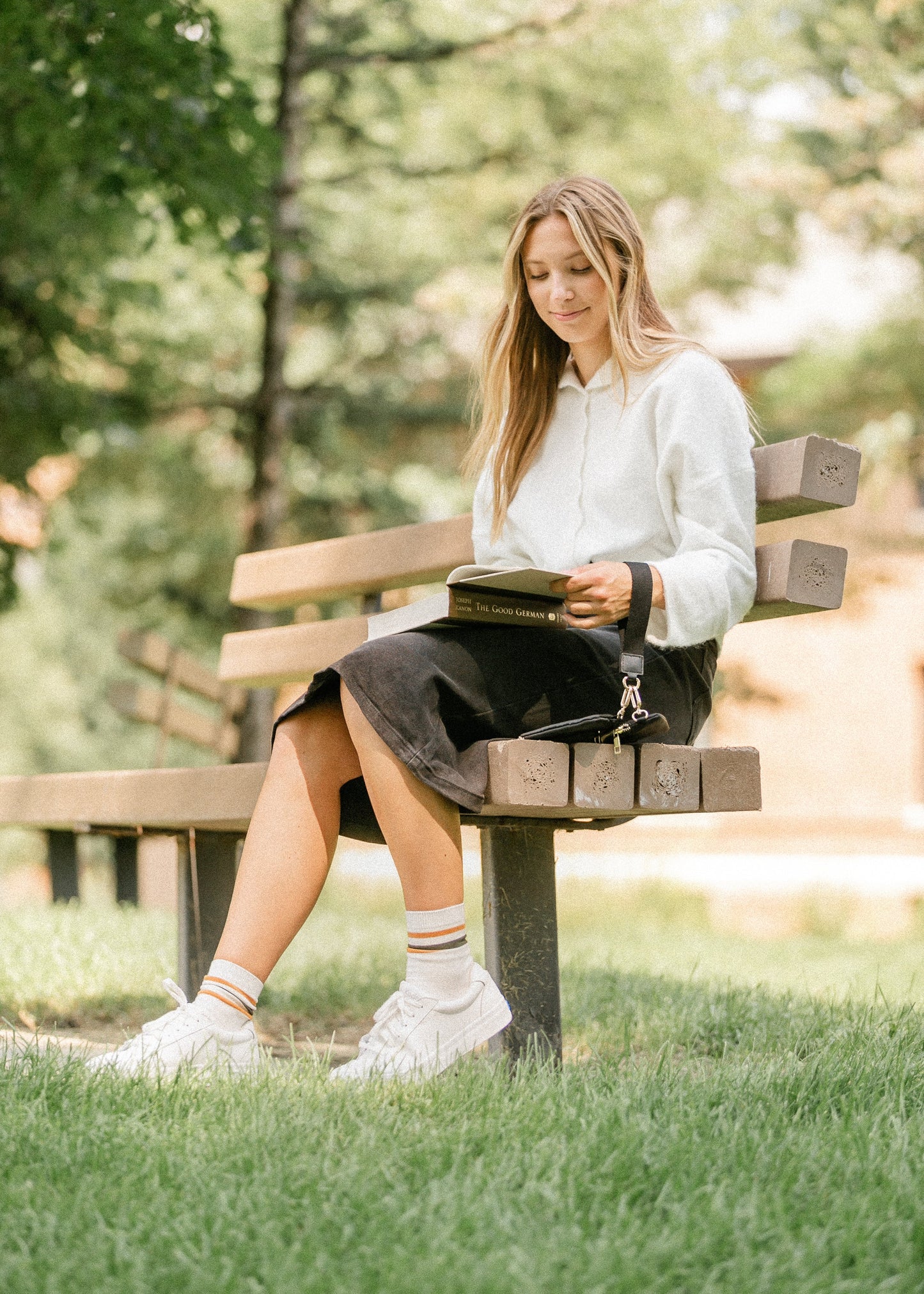 Tiffany Black Denim Midi Skirt